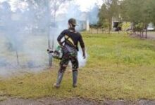 Kodim 1715/Yahukimo Laksanakan Fogging di Area Perkantoran dan Perumahan