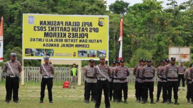 Polres Keerom Papua Gelar Apel Pasukan untuk Operasi Patuh Cartenz 2023