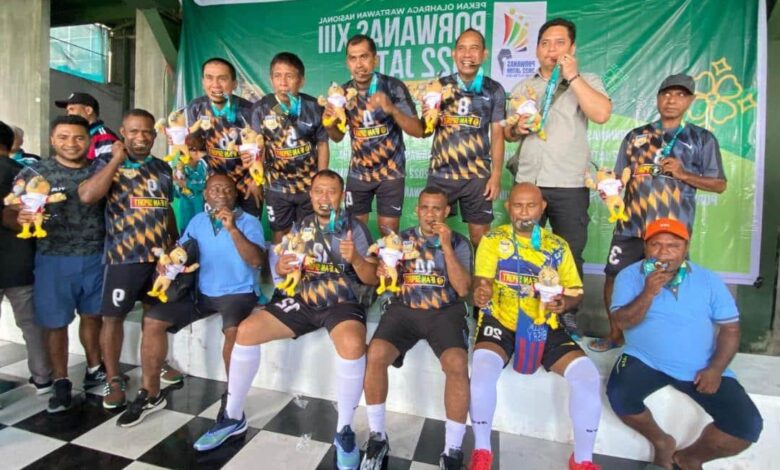 Tim PWI Papua Raih Medali Emas di Cabang Olahraga Lari dan Futsal