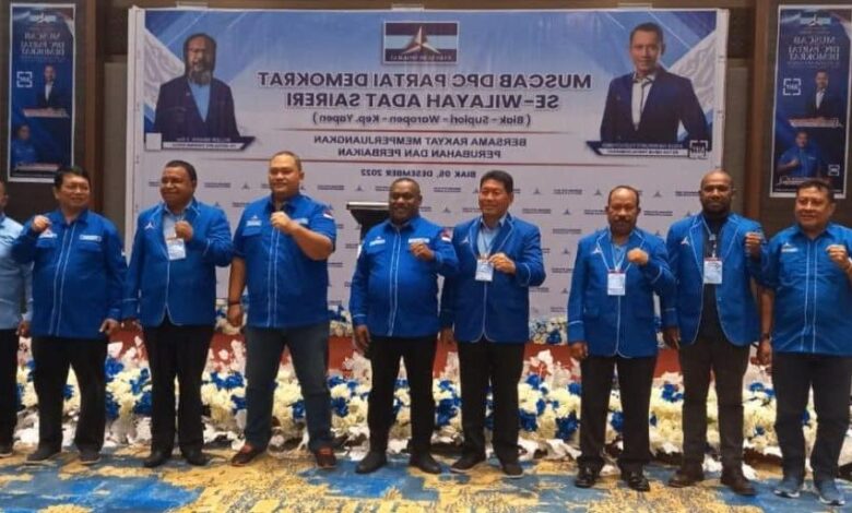 Dominggus Rumaropen Terpilih Sebagai Ketua DPC Partai Demokrat Biak Numfor